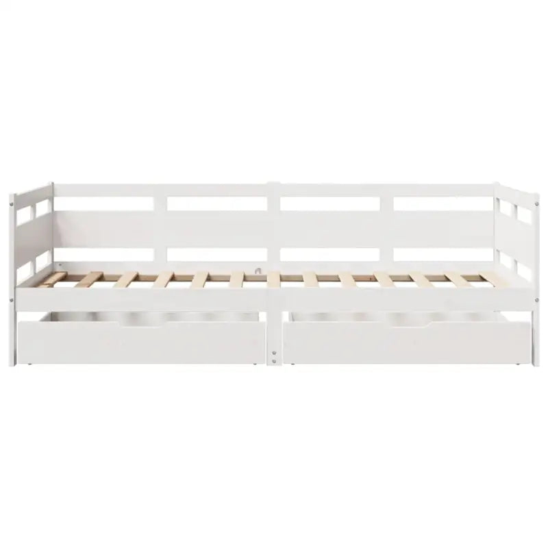 2-in-1 Slaapbank met lades in massief grenenhout met rustieke charme - Bedden & bedframes