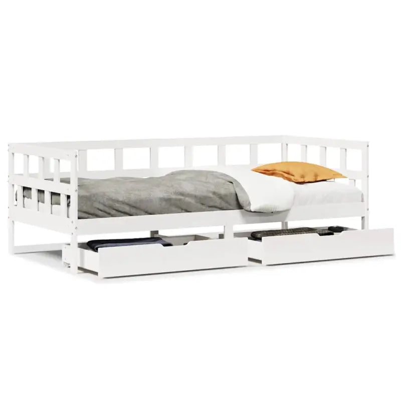 2-in-1 slaapbank met lades in massief grenenhout voor rustieke charme - Bedden & bedframes