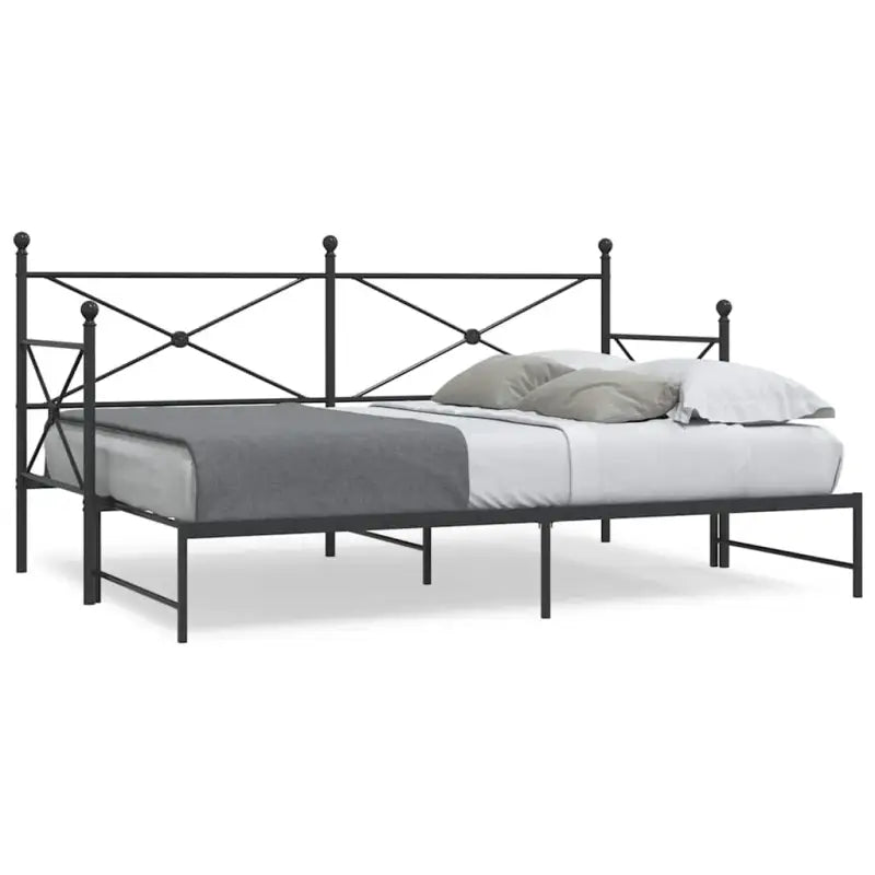 2-in-1 Slaapbank met onderschuifbed voor optimale afmetingen bed - Zwart / 75 x 190 cm / met onderschuifbed - Bedden &