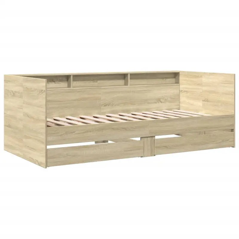2-in-1 slaapbank van bewerkt hout met lades inclusief levering bevat - Bedden & bedframes