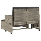 2-in-1 Tuinbank met poly Rattan en Wasbare Hoezen - Tuinbanken