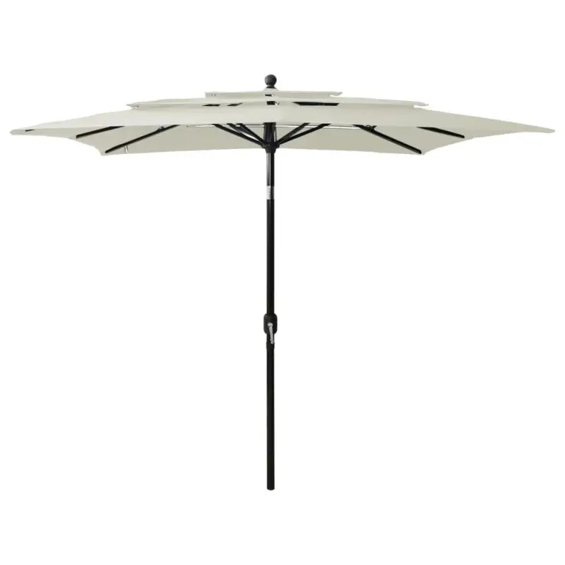 3-Laagse parasol met gepoedercoat aluminium paal voor tuin en terras - Parasols en zonneschermen