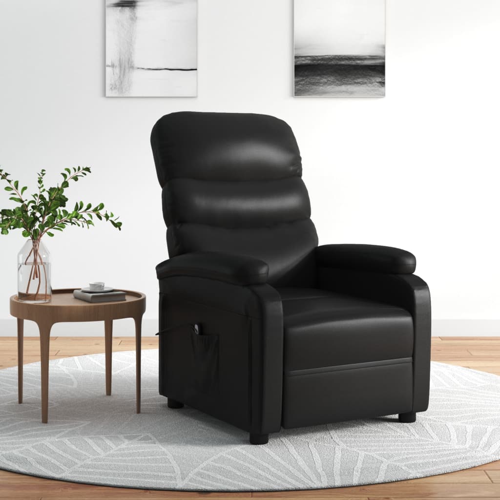 vidaXL Fauteuil elektrisch verstelbaar kunstleer crèmekleurig