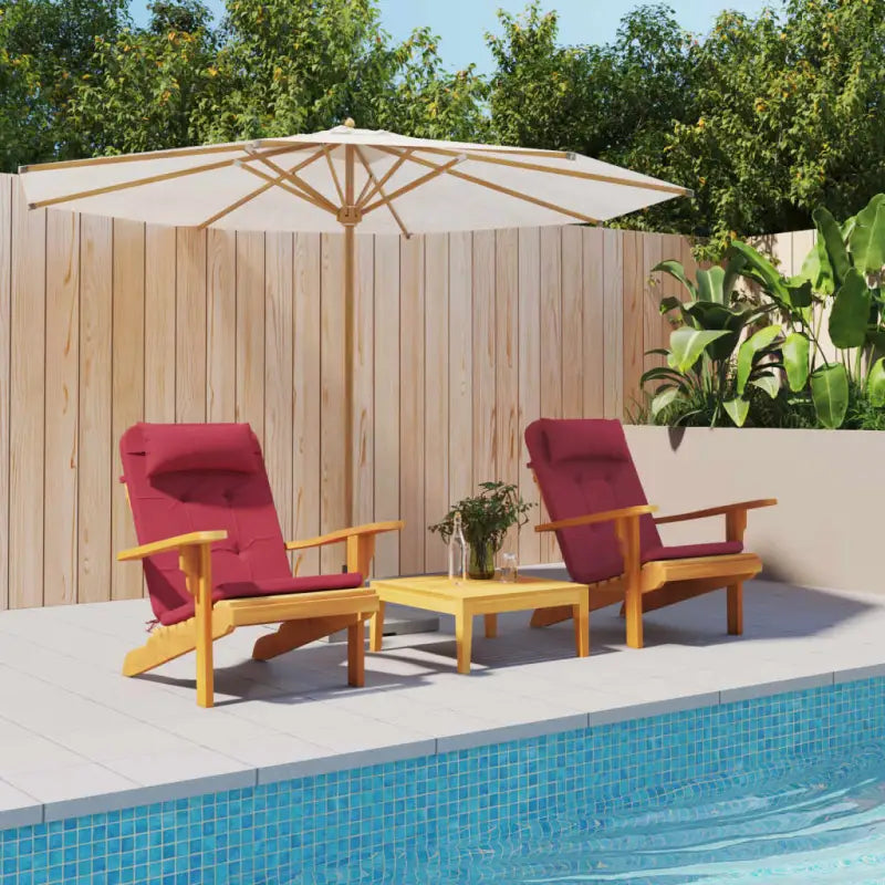 Adirondack stoelkussens in oxford stof voor een frisse uitstraling - Wijnrood / 2 - Stoelkussens