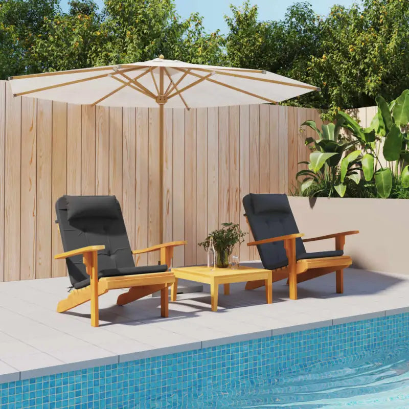 Adirondack stoelkussens in oxford stof voor een frisse uitstraling - Zwart / 2 - Stoelkussens