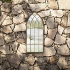 Antieke buitenspiegel van ijzer met roestlook - Spiegels