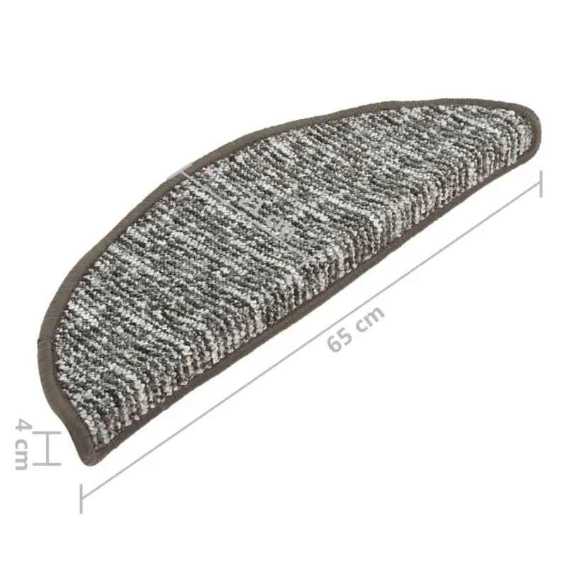 Antislip Tapijtrammat voor Trapbescherming - Antraciet / 65 x 25 cm / 15 - Trapmatten