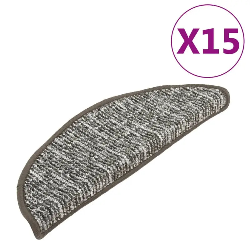 Antislip Tapijtrammat voor Trapbescherming - Antraciet / 65 x 25 cm / 15 - Trapmatten