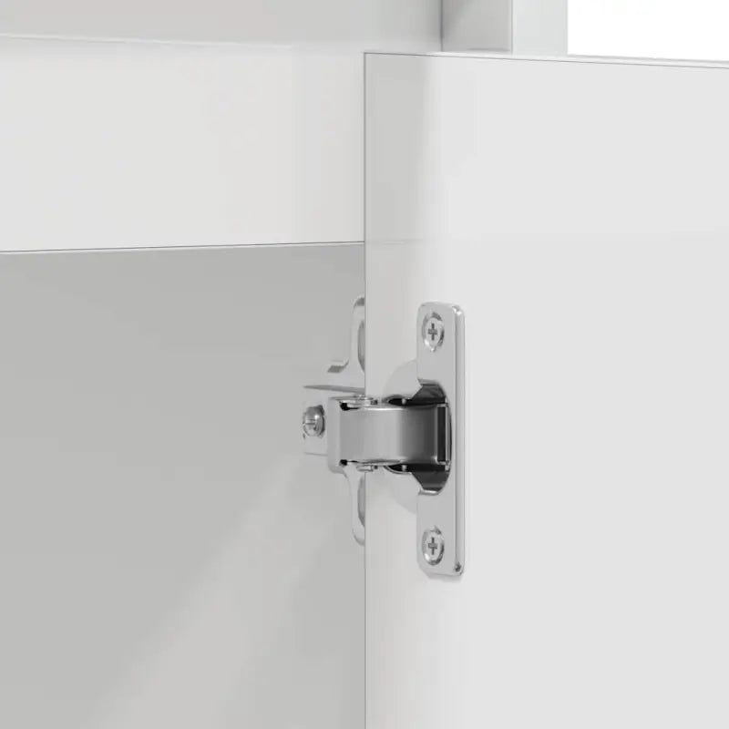 Badekamermeubelset met hoogglans wit en bewerkt hout voor extra opbergruimte - Badkamermeubelsets