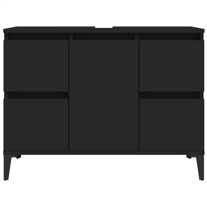 Badkamerkaptafel van bewerkt hout met veel opbergruimte - Badkamerkaptafels