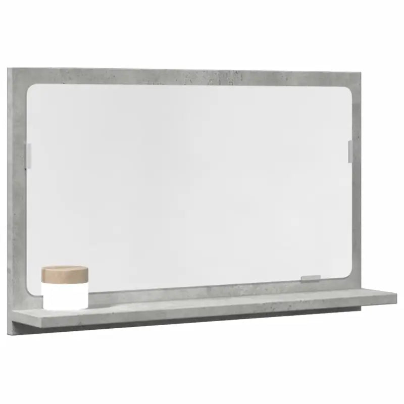 Badkamerkaptafels met wandspiegel in bewerkt hout voor een moderne uitstraling - Betongrijs / 60 x 11 x 37 cm / 1
