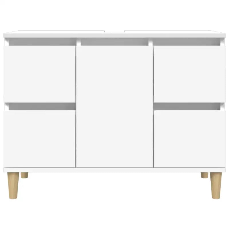 Badkamerkaptafels van massief eucalyptushout met veel opbergruimte - Badkamerkaptafels