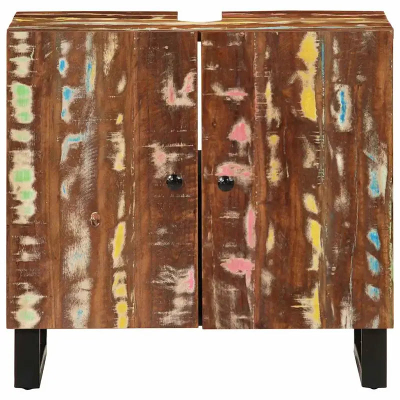 Badkamermeubelset met massief gerecycled hout voor opbergruimte - Badkamermeubelsets