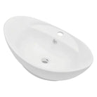 Badkamermeubelset met ovale keramische wastafel en praktische afmetingen - Badkamermeubelsets