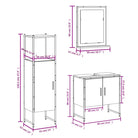 Badkamermeubelset met stevige constructie en bewerkt hout - Badkamermeubelsets