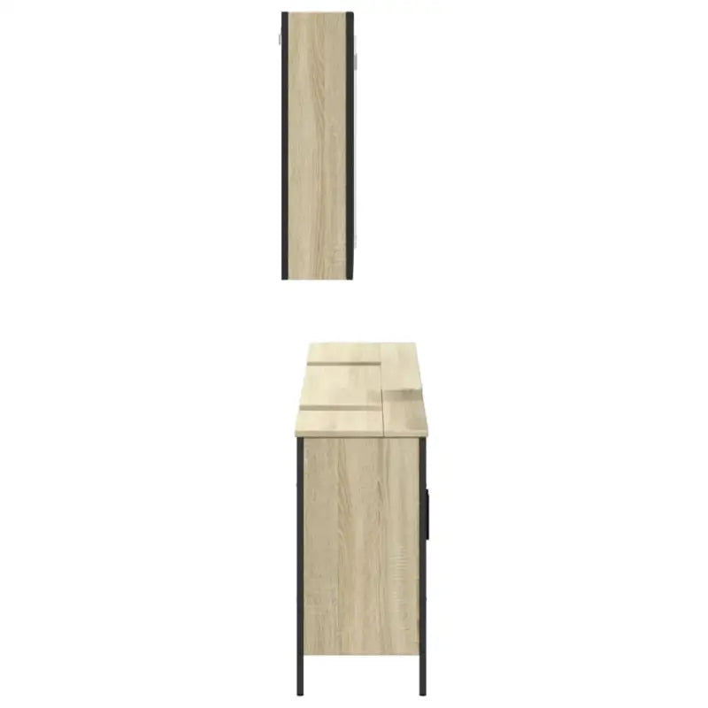 Badkamermeubelset met stevige constructie en bewerkt hout - Badkamermeubelsets