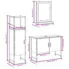 Badkamermeubelset met stevige constructie en bewerkt hout - Badkamermeubelsets