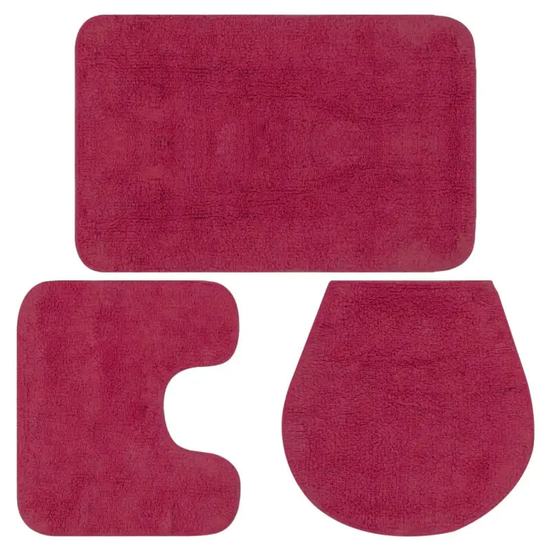 Badmattenset met anti-slip onderkant voor een luxe badkamerervaring levering bevat - Fuchsia / 1 - Badmatten