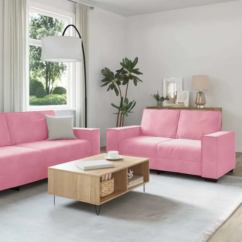 Banken loungeset met brede armleuningen en comfortabele zitbreedte - Roze / 160 cm - Banken