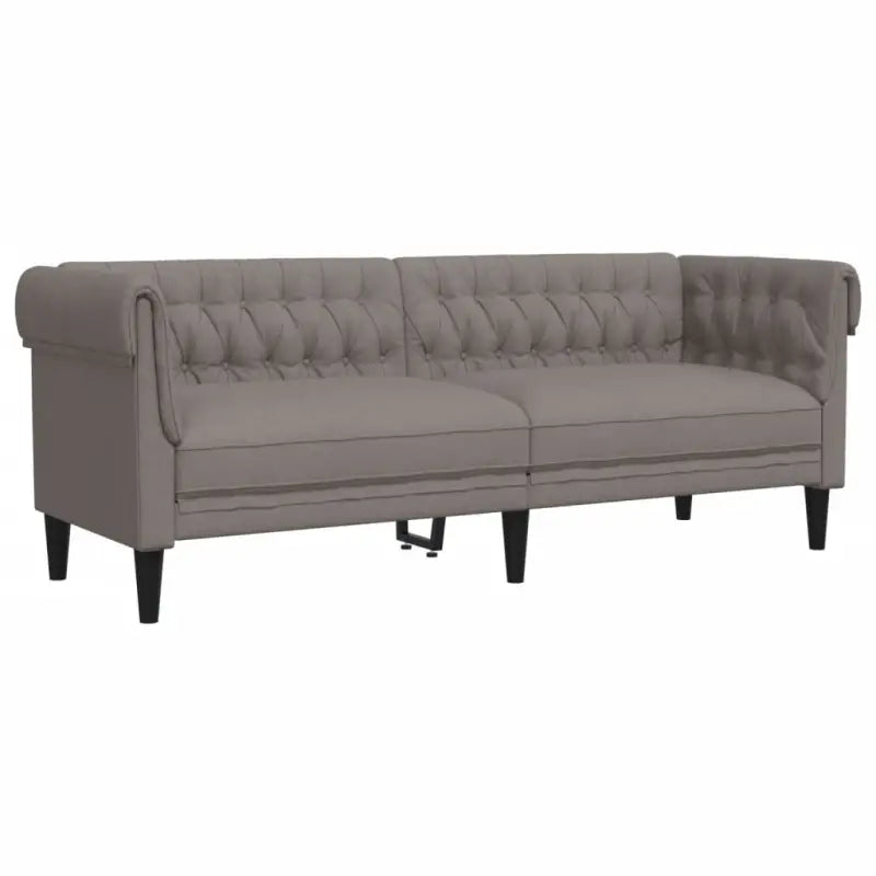 Banken loungeset met comfortabele breedte zitting en hoogte armleuning - Taupe / 2-zits + 3-zits - Banken
