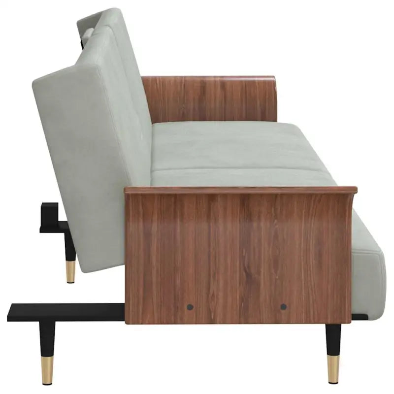 Banken met comfortabele zitplaats en metalen voetjes - Lichtgrijs - Banken