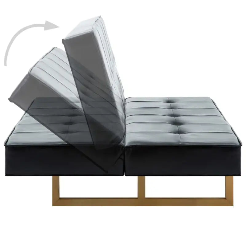 Banken met houten frame voor dagelijks gebruik en logeerbed - Zwart - Banken