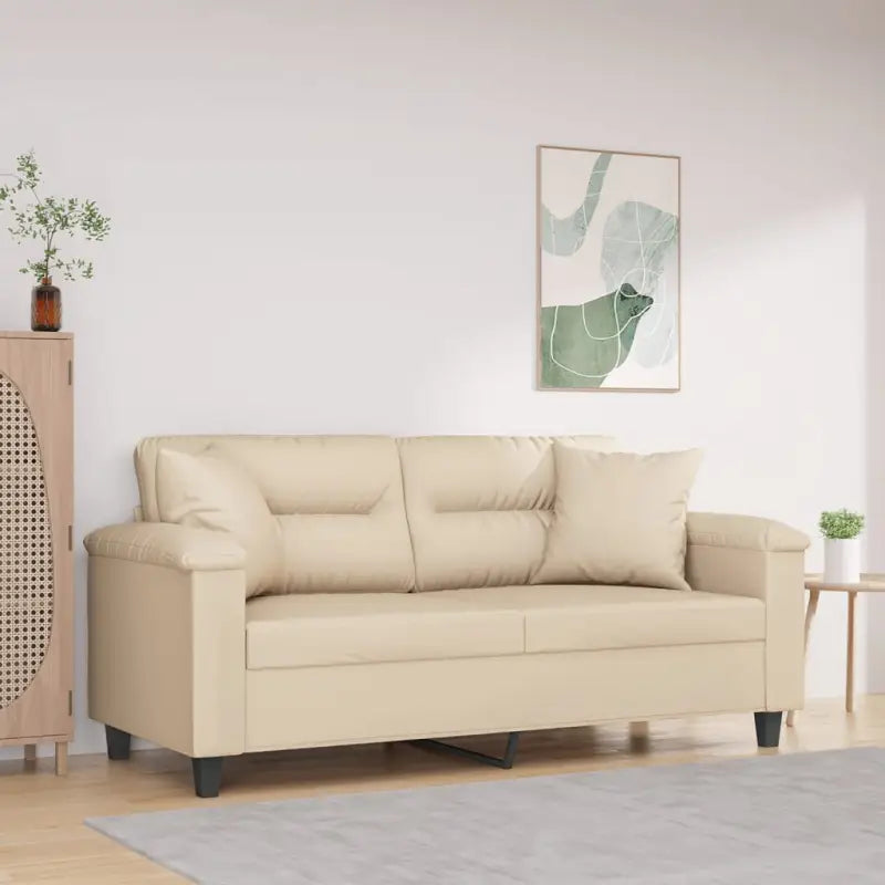 Banken met moderne stijl en comfortabele materiaal vulling - Crème / 140 cm - Banken