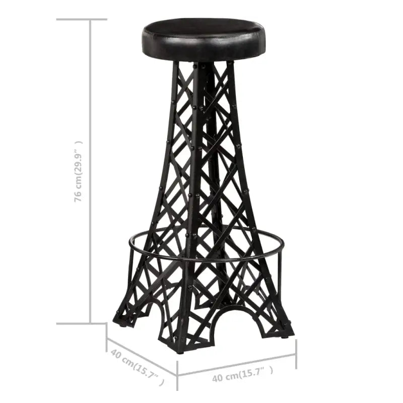 Barkrukken met echt leer en industriële uitstraling levering bevat - Barkrukken