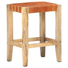 Barkrukken van echt leer en massief mangohout voor een stijlvol interieur - Barkrukken