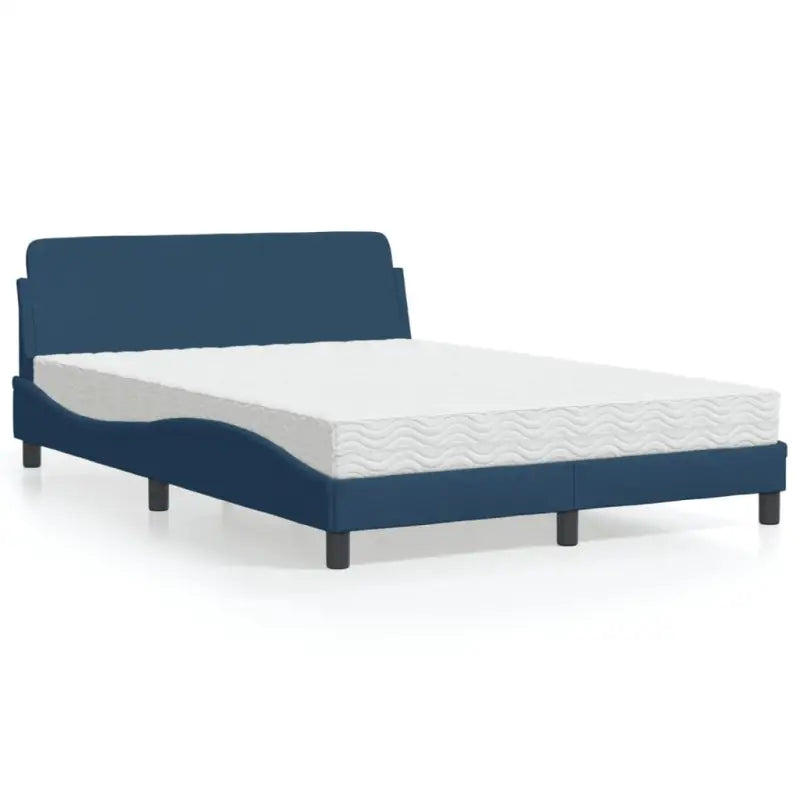 Bed met multiplex lattenbodem en 22D PU-schuim matras voor optimale slaap - Blauw / 140 x 190 cm - Bedden & bedframes