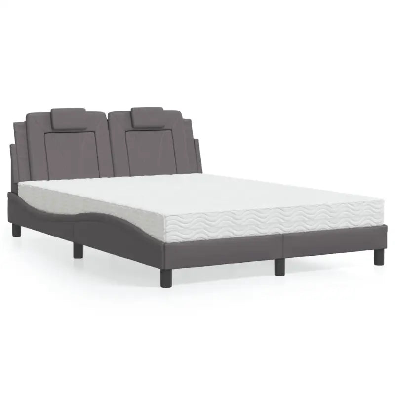 Bed met multiplex lattenbodem en 22d pu-schuim voor optimaal comfort - Grijs / 140 x 200 cm - Bedden & bedframes