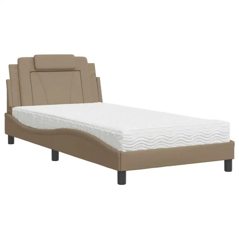 Bed met multiplex lattenbodem en 22d pu-schuim voor optimaal comfort - Cappuccino / 100 x 200 cm - Bedden & bedframes