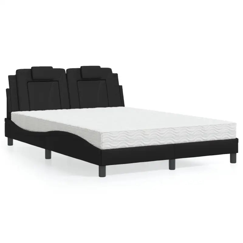 Bed met multiplex lattenbodem en 22d pu-schuim voor optimaal comfort - Zwart / 140 x 200 cm - Bedden & bedframes