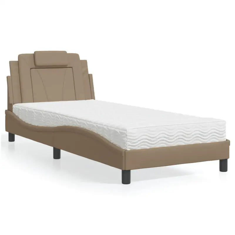 Bed met multiplex lattenbodem en 22d pu-schuim voor optimaal comfort - Cappuccino / 90 x 200 cm - Bedden & bedframes