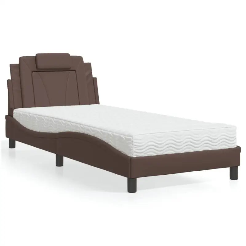 Bed met multiplex lattenbodem en 22d pu-schuim voor optimaal comfort - Bruin / 90 x 200 cm - Bedden & bedframes