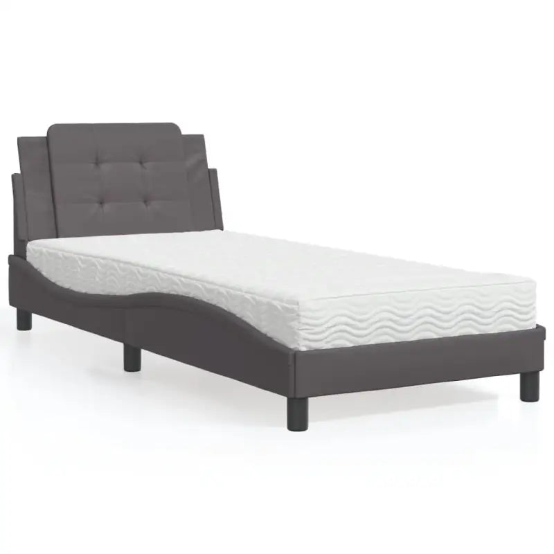 Bed met multiplex lattenbodem en 22d pu-schuim voor optimaal comfort - Grijs / 80 x 200 cm - Bedden & bedframes
