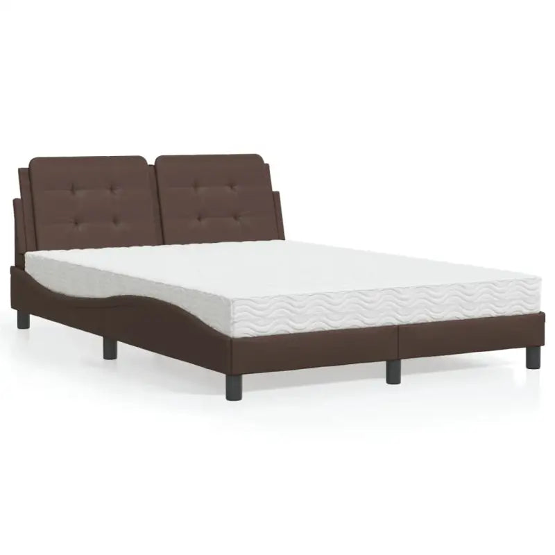Bed met multiplex lattenbodem en 22d pu-schuim voor optimaal comfort - Bruin / 120 x 200 cm - Bedden & bedframes