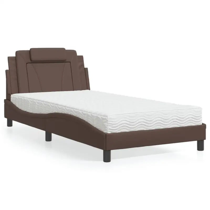 Bed met multiplex lattenbodem en 22d pu-schuim voor optimaal comfort - Bruin / 100 x 200 cm - Bedden & bedframes