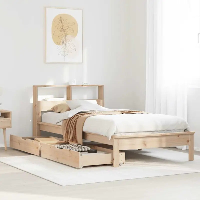 Bedden en bedframes met massief grenenhout voor optimale comfort - Naturel / 100 x 200 cm - Bedden & bedframes
