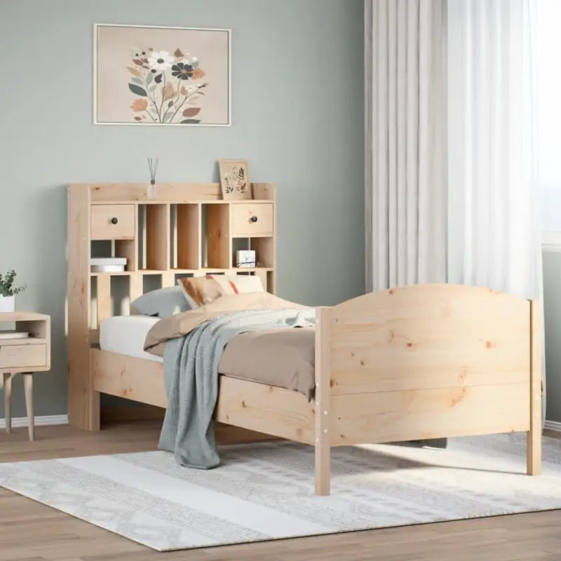 Bedden met massief grenenhout en ruime totale afmetingen - Naturel / 90 x 190 cm - Bedden & bedframes