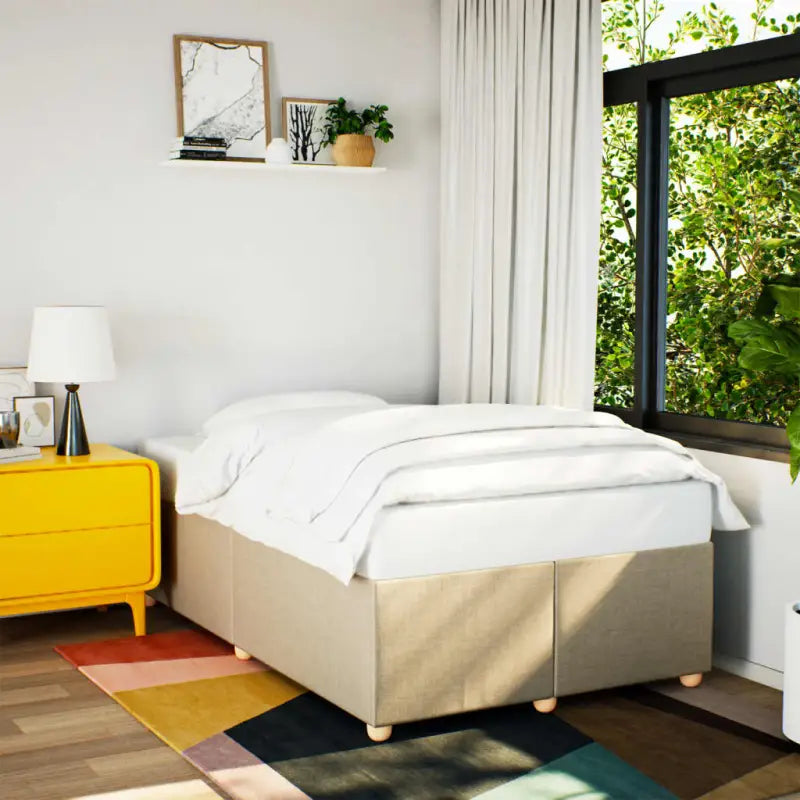 Bedframe met ademend vermogen voor een comfortabele nachtrust - Crème / 120 x 190 cm - Bedden & bedframes