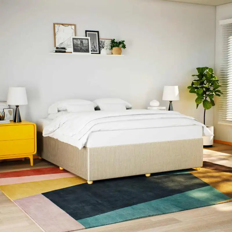 Bedframe met ademend vermogen voor een comfortabele nachtrust - Crème / 180 x 200 cm - Bedden & bedframes