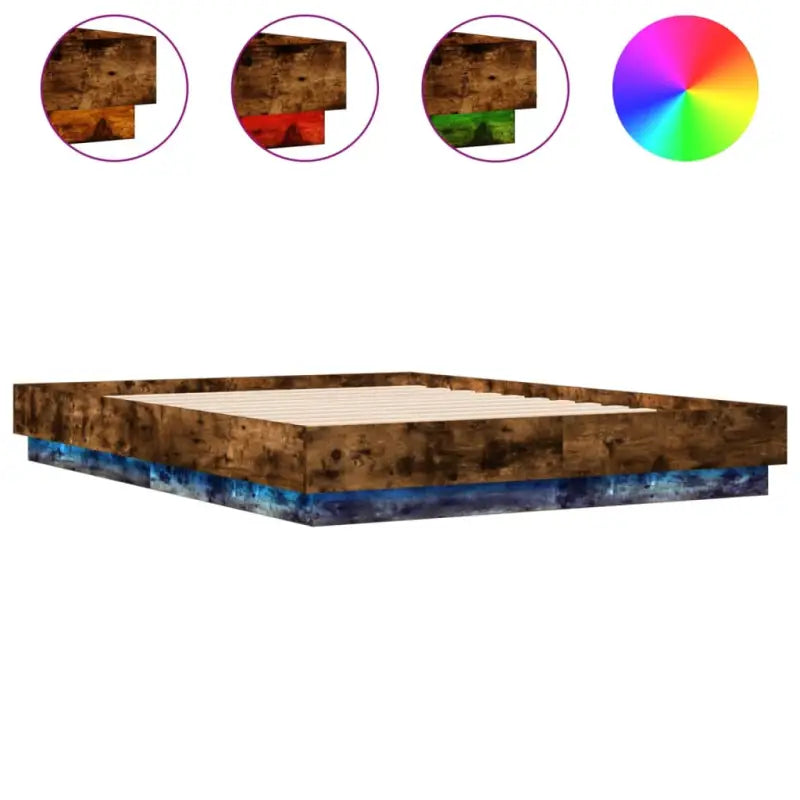 Bedframe met rgb led-verlichting voor een stijlvolle slaapkamer sfeer - Bedden & bedframes