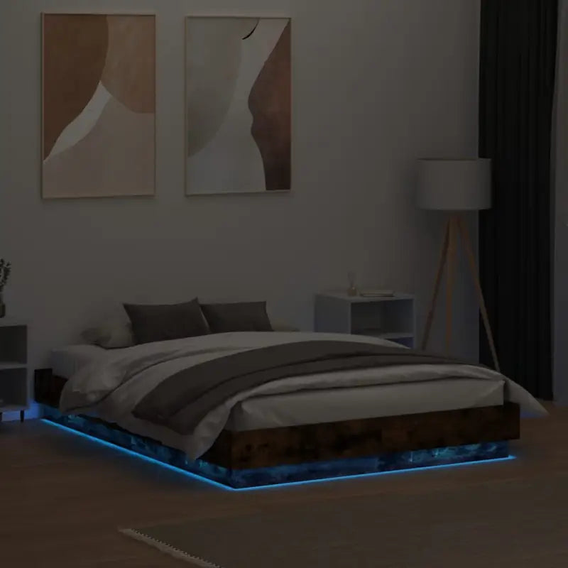 Bedframe met rgb led-verlichting voor een stijlvolle slaapkamer sfeer - Bedden & bedframes