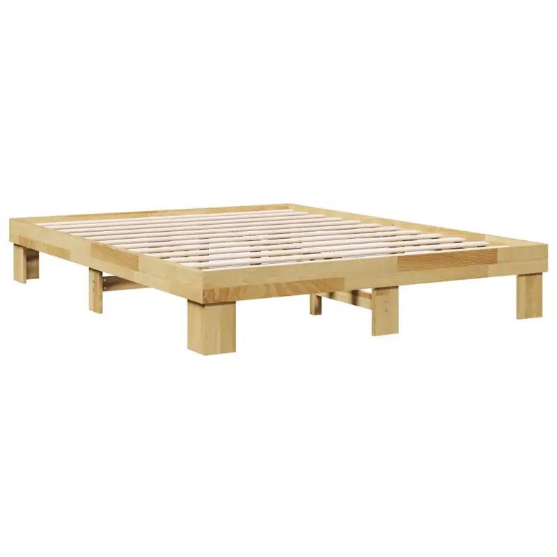 Bedframe van massief eikenhout met extra opbergruimte - Bedden & bedframes