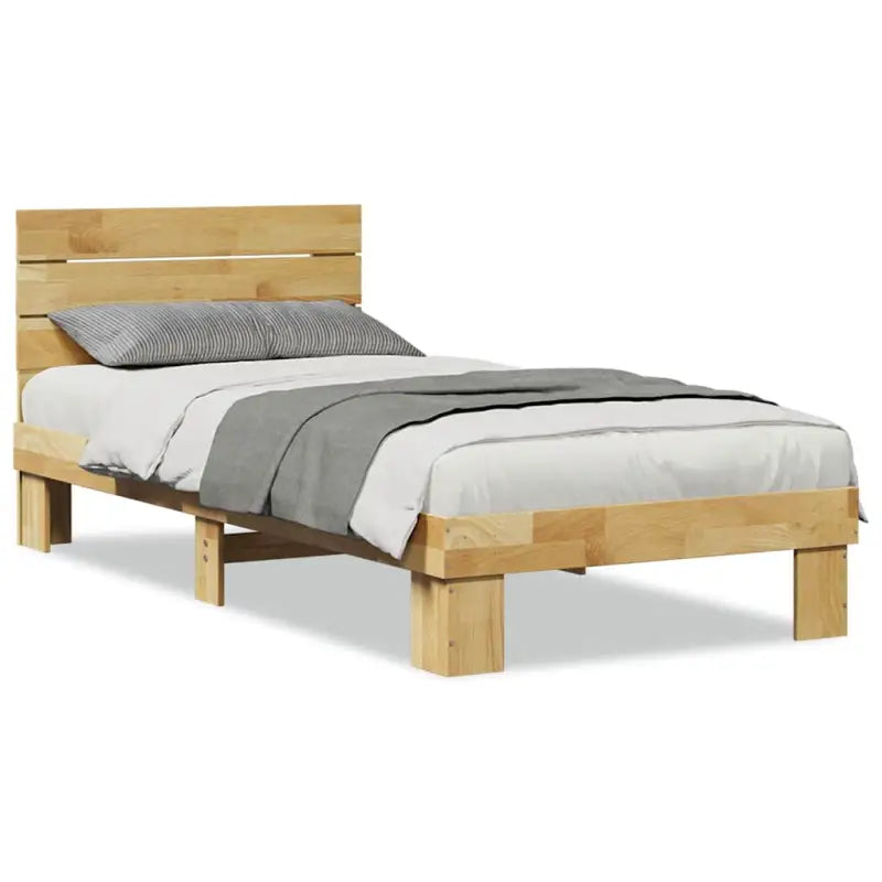 Bedframe van massief eikenhout met extra opbergruimte voor een goede nachtrust - Bedden & bedframes