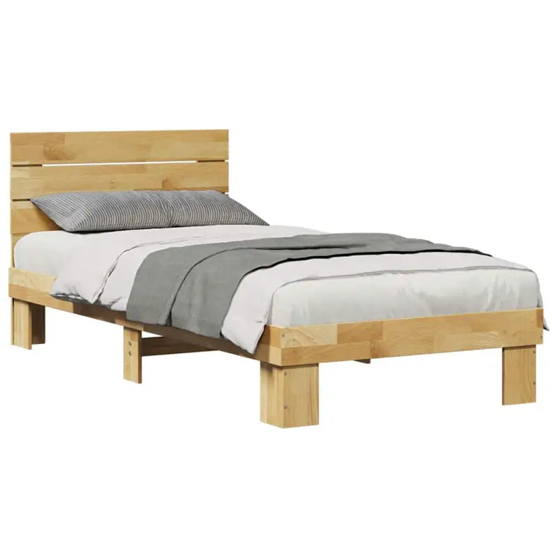 Bedframe van massief eikenhout met extra opbergruimte voor een goede nachtrust - Bedden & bedframes