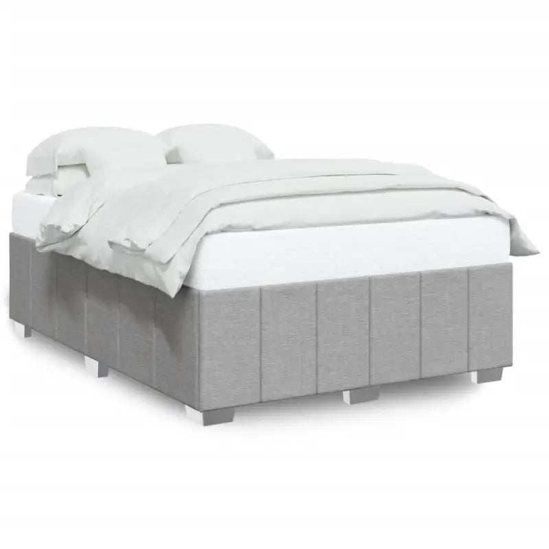 Bedframe van massief grenenhout met ademend vermogen en zacht polyesterweefsel - Bedden & bedframes