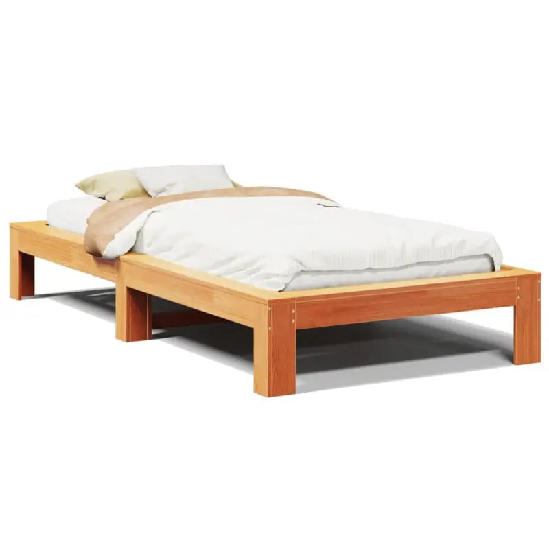 Bedframe van massief grenenhout met extra opbergruimte - Bedden & bedframes