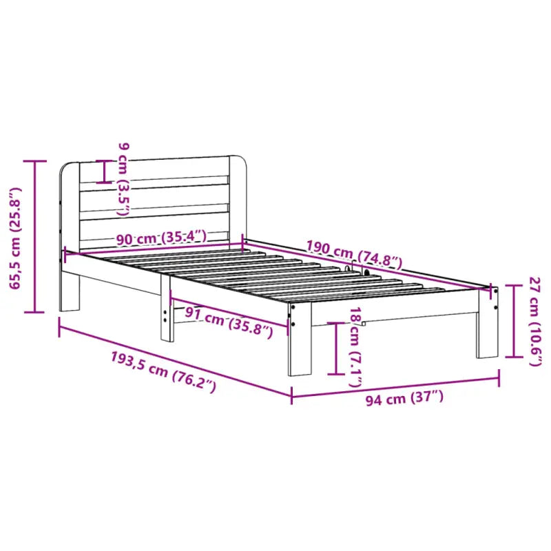 Bedframe van massief grenenhout met extra opbergruimte voor elke slaapkamer - Bedden & bedframes